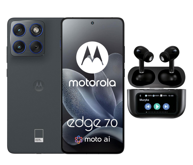 Motorola edge 70 5G 12/512GB Gadget Gray 120Hz + Smart Buds Pro - 1514866 - zdjęcie
